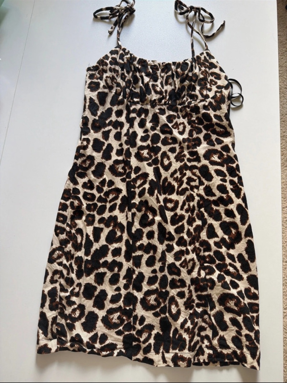 Linene dress animal print